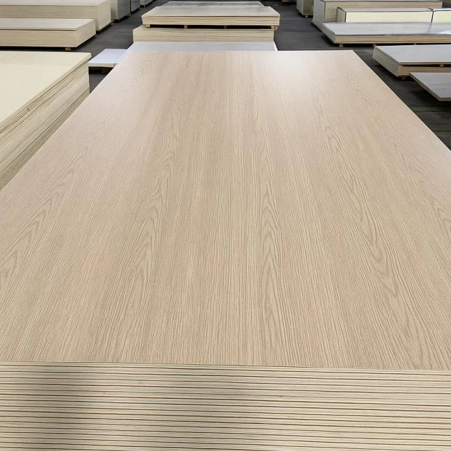 Papan Partikel Woodgrain Abu-abu Tua Matt